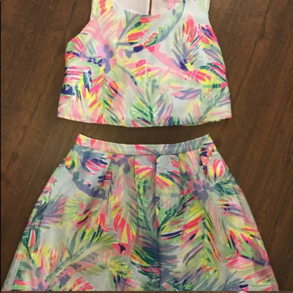 Lilly Pulitzer Hilah Skirt Top Set!